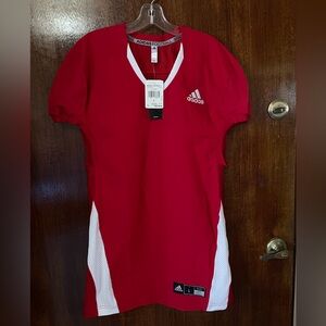 Adidas Football Practice Jersey- Size Large, Red & White - Brand New With Tags!